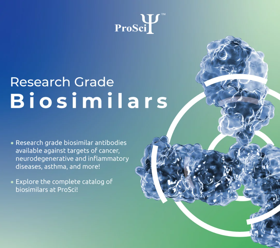 ProSci research grade biosimilar antibodies available against targets of cancer neurodegenerative and inflammatory diseases, asthma and more!