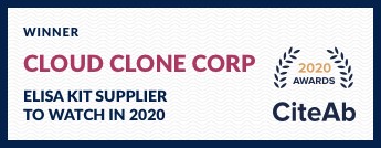 Big Discounts on Cloud-Clone ELISA Kits Winner: Cloud-Clone-Corp ELISA Kit Supplier to watch 2020 CiteAb Award